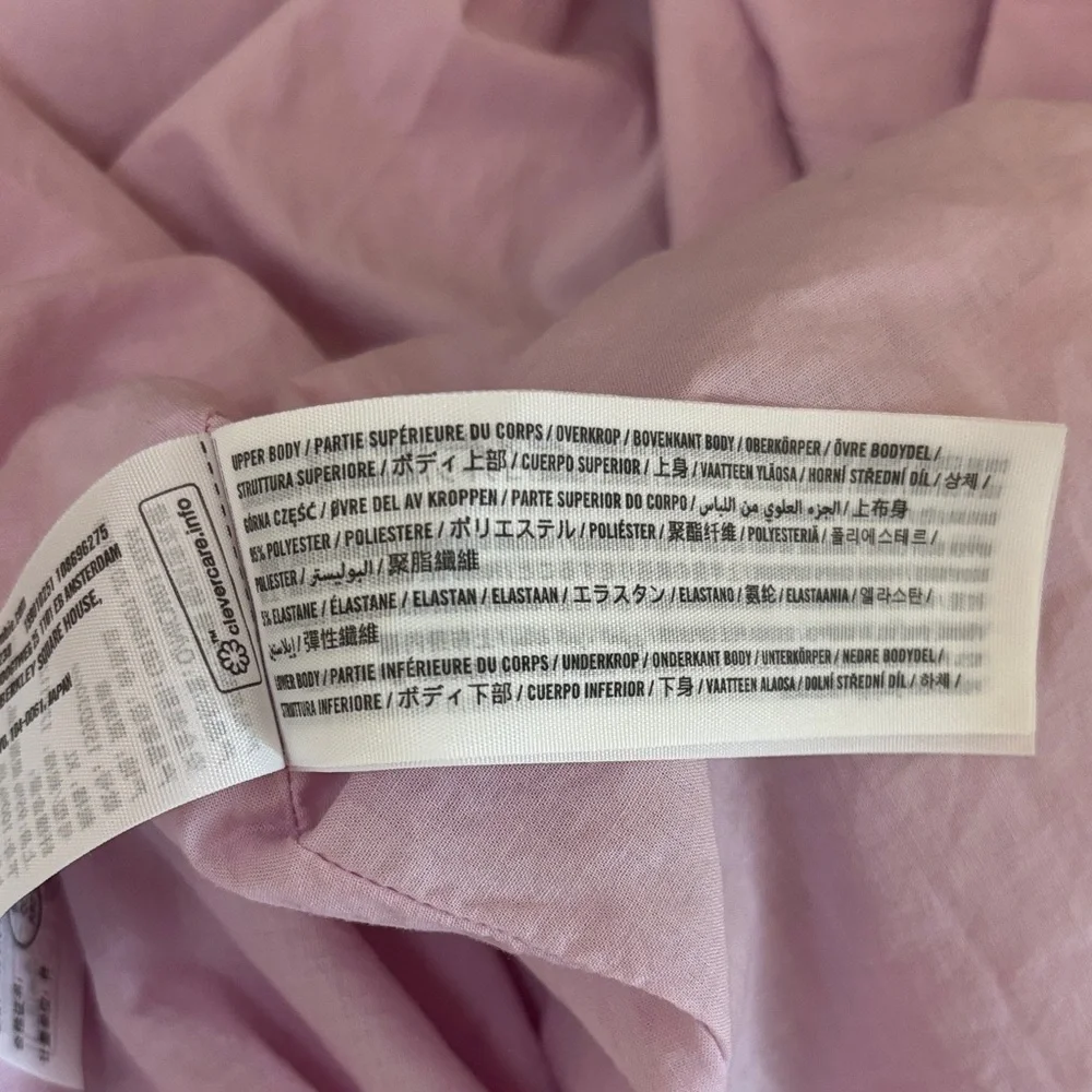 Abercrombie & Fitch Pink Mixed Fabric Bubble Hem Midi Dress Size XL – Excellent - Picture 11 of 14